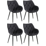 thumbnail of Set van 4 eetkamerstoelen Tanna zwart
