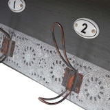 thumbnail of Wandgarderobe HWC-A43, Wandhaken, Tanne Holz massiv Vintage 22x60x18cm