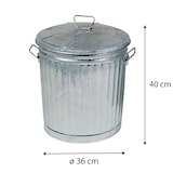 thumbnail of Contenedor de basura Biacchi de chapa galvanizada de 35 litros