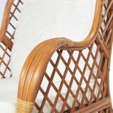 thumbnail of vidaXL Sessel mit Kissen Hellbraun Rattan und Leinen