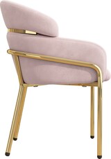 thumbnail of Esszimmerstuhl Samt Rosa 79x53x45 cm mit Metallbeinen ergonomischer Sitz komfortabel pflegeleicht modern für Essbereich Wohnbereich