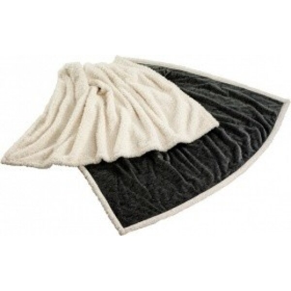 Premium Kuscheldecke mit Prägung Farbe: grau / creme , Mikrofaser 130x180cm