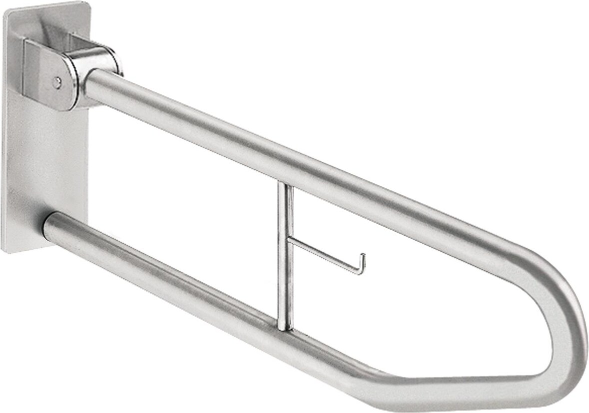 KWC Stützklappgriff, CONTINA, Edelstahl, 100x250x850 mm, Wc-rollenhalter