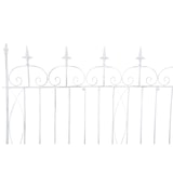 thumbnail of Conjunto de 4 cercas de jardim acelga branco antigo.