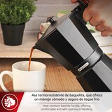 thumbnail of MAGEFESA JAMAICA BLACK Cafetera Italiana o Moka de 9 Tazas Fabricada en Aluminio Extra Grueso, Con Asa Resistente al Calor y Apta en Cualquier Cocina
