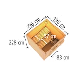 thumbnail of Karibu Saunahaus 38mm Melo 2 Ofen 9 kW integr. Strg terragrau