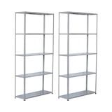 thumbnail of Pack 2 Prateleiras Modulares Metálicas SteelSmart com 5 Prateleiras Cinzentas 200kg 180x30x90cm 7house
