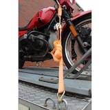 thumbnail of 4 Gurtschlaufen Doppelschlaufe + 4 Spanngurte Motorradspanngurt Sicherung ORANGE