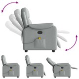 thumbnail of vidaXL Massagesessel Hellgrau Stoff