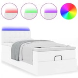 thumbnail of vidaXL Ottoman-Bett mit Matratzen & LEDs Reinweiß 90x200 cm Kunstleder