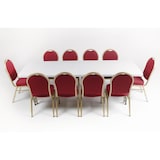 thumbnail of Mesa plegable rectangular Bolero blanca de 244 cm
