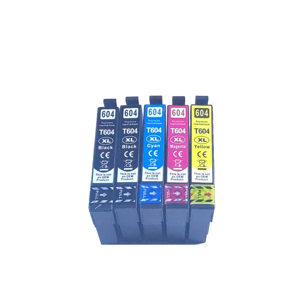 5x Tintenpatronen kompatibel f. Epson Expression Home XP-3200 DWF ersetzt Epson 604XL und 604 Tintenpatronen