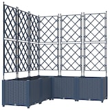 thumbnail of vidaXL Gartenpflanzer mit Gitter 5 pcs Grau 120 x 120 x 143 cm PP