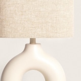 thumbnail of Ledkia Lámpara de Mesa Cerámica y Tela Memphis Beige