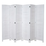 thumbnail of Paravent HWC-C30, Raumteiler Trennwand Sichtschutz, Shabby-Look Vintage, 170x243cm ~ weiß