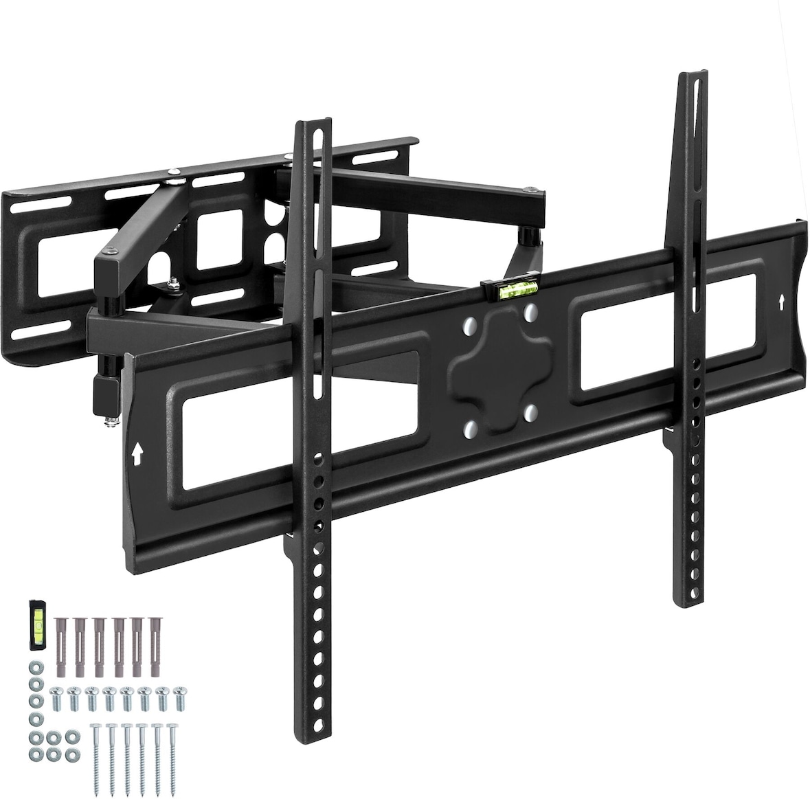 tectake Soporte de pared inclinable y giratorio para TV de 32" a 100" (81-254 cm), VESA 600 x 400, soporta hasta 120 kg  Negro