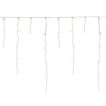 Konstsmide Rideau de lumière solaire LED pluie de glace, 200 diodes ambre, extérieur