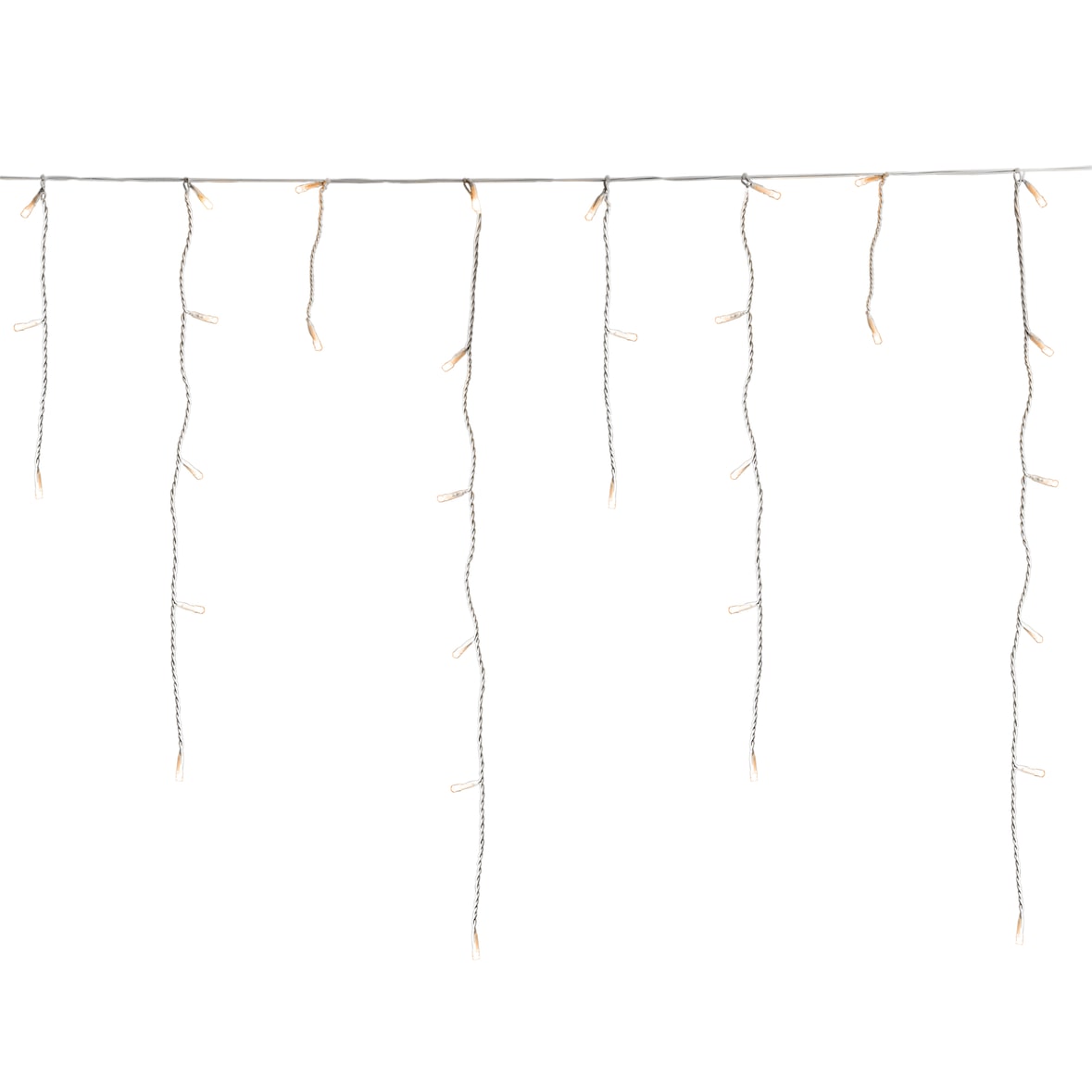 Konstsmide Rideau de lumière solaire LED pluie de glace, 200 diodes ambre, extérieur