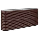 thumbnail of Helloshop26 - Jardinière bac lit surélevé plantes fleurs terrasse jardin de jardin acier enduit de poudre marron 02_0039501