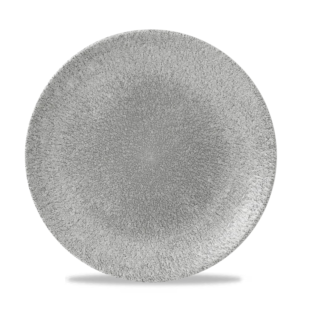 Churchill Super Vitrified Studio Prints Raku Jasper Grey Flache Coup Teller, 26 cm, 12 Stück