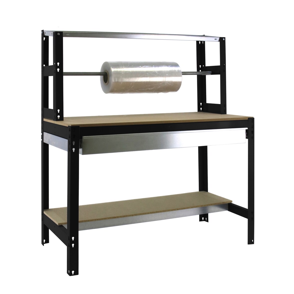 PROREGAL Table d'emballage BUFFALO avec tiroir | HxLxP 84x90x76cm | Capacité de charge 400kg | anthracite