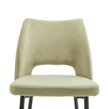 thumbnail of METRO PROFESSIONAL Chaise de restaurant rembourrée SYLVIE II lot de 2, acier/polyester, vert clair/noir