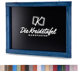 thumbnail of Kreidetafel mit Holzrahmen / Maritimes Blau 70x50cm