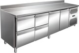 thumbnail of A&S VIP Kühltisch mit 2x 2 Schubladen und 2 Türen und Aufkantung -2 bis +8°C 2.230x700x960 mm