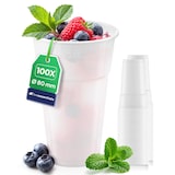 thumbnail of Inoverse 100 stk Trinkbecher, 300ml Plastikbecher, Weiß Einwegbecher 0,3l