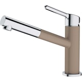 thumbnail of Franke Messing Hochdruck Armatur Wasserhahn Orbit Zugauslauf Chrom Cashmere