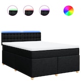 thumbnail of vidaXL Boxspringbett mit Matratze Schwarz 140x190 cm Stoff