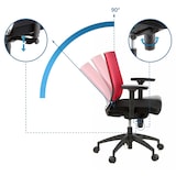 thumbnail of Bürostuhl / Chefsessel PORTO BASE Sitz Stoff/Rücken Netz schwarz/rot hjh OFFICE