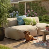 thumbnail of Juego de 2 cojines rectangulares verde oliva, 50 x 30 cm