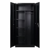 thumbnail of PROREGAL Mega Deal 4x Flügeltürenschrank ELEPHANT Metall Spind komplett montiert abschließbar 180x80x40cm Kleiderstange Stahlschrank Schwarz