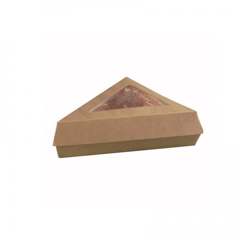 50 pezzi. Scatole kraft per porzione di torta individuale Rif PW209PATTRIBR