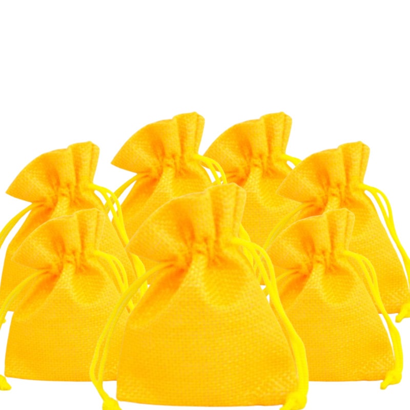 Sacchetti di juta Giallo Limone 10 x 14 cm Confezione 20x
