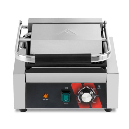 Professionele Panini Maker 1800W - Gladde Gietijzeren Platen, Homogeen Koken, Ideaal voor Snack Bars en CHR Restaurants - EquipementPro