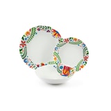 thumbnail of Juego de vajilla de porcelana multicolor Excelsa Fiesta de 12 piezas