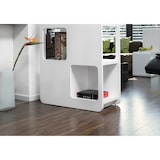 thumbnail of SalesFever Raumteiler-Regal | 4 Böden, 8 offene Fächer | MDF-Holz | B 81 x T 36 x H 168 cm | Weiß Hochglanz