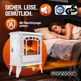 thumbnail of MONZANA® Elektro-Kamin mit Heizung und Kaminfeuer-Effekt 2000W weiß