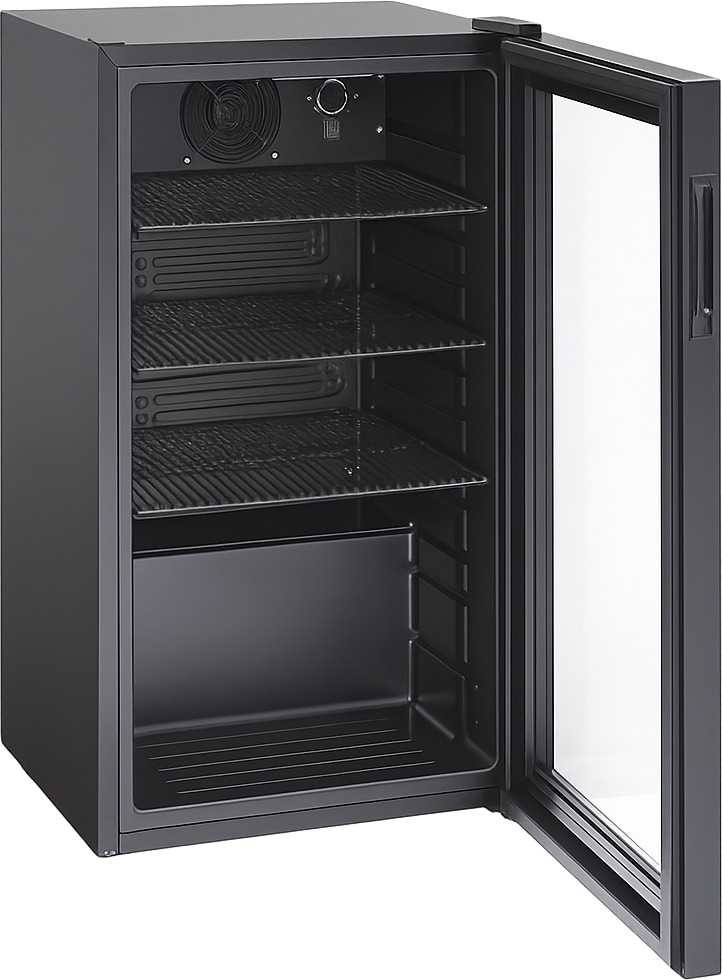 Glastürkühlschrank KBS 147 U mit einer Glastür und Umluftkühlung