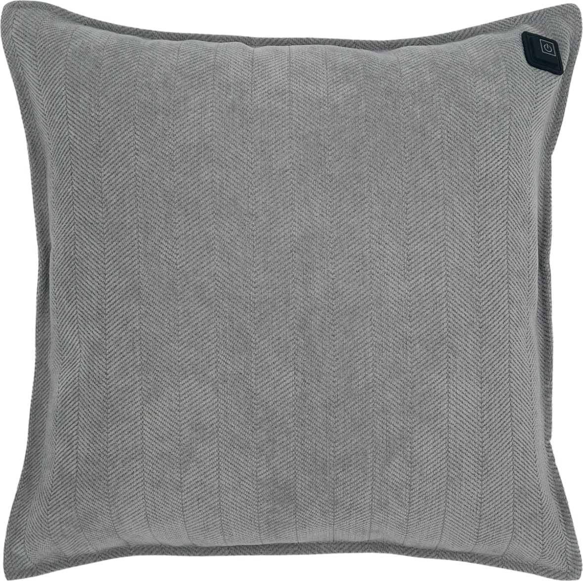Kabelloses Heizkissen mit Akku (10.000mAh) - Chenille Grau - Wärmekissen 45x45cm inkl. 2,5m USB-Kabel