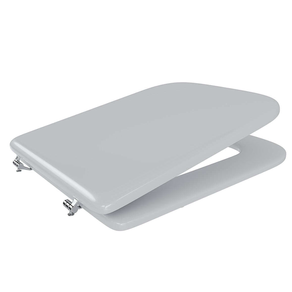 Sedile WC In Legno MDF Copriwater Tavoletta Universale Portata Massima 150 Kg Facile Da Pulire Design Brighton Cerniere In Ottone 44 × 36 Cm Bianco