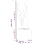 thumbnail of vidaXL Blumentopf mit dekorativem Paneel Silber 50 x 140 cm Edelstahl