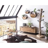 thumbnail of SIT Möbel Salontafel 80 x 80 cm | driehoekig | blad 25 mm mangohout naturel | metalen frame zwart | B 80 x D 80 x H 47 cm | 14342-01 | Serie SIDNEY