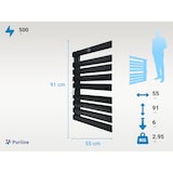 thumbnail of PURLINE Porte-serviettes noir forme E NTW-15