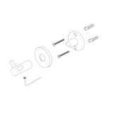 thumbnail of Aloni Doppel Wandhaken Kupfer gebürstet