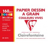 thumbnail of Lot de 10 Pochette de 12 feuilles de papier Etival Color, 160 g/m², 24x32, coloris assortis vifs