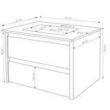 thumbnail of Badkamer set XL HWC-B19, wastafel wandspiegel 2x bovenkast, hoogglans ~ wit