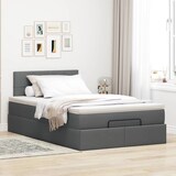 thumbnail of vidaXL Ottoman-Bett mit Matratze Dunkelgrau 120x200 cm Stoff